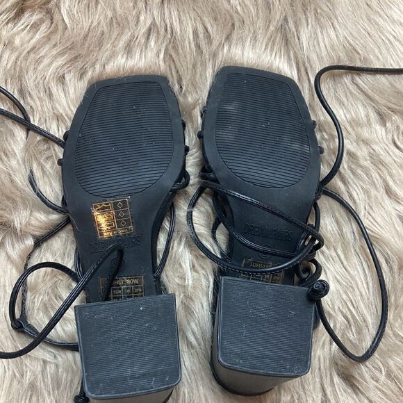 DREAM PAIRS Lace Up Wrap Strappy Block High Heel Square Open Toe Chunky Sandal - Picture 7 of 12